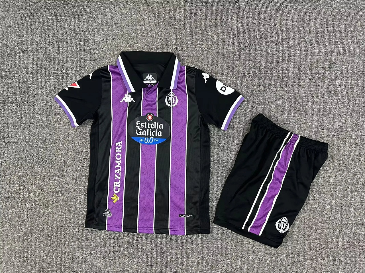 Kids-Valladolid 25/26 Away Black/Purple Soccer Jersey